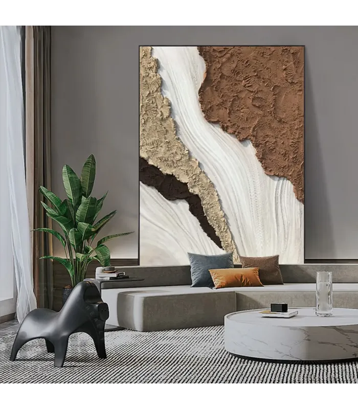 Earthy Textured Minimalist Canvas Art