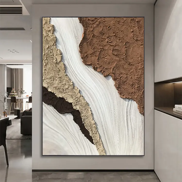 Earthy Textured Minimalist Canvas Art