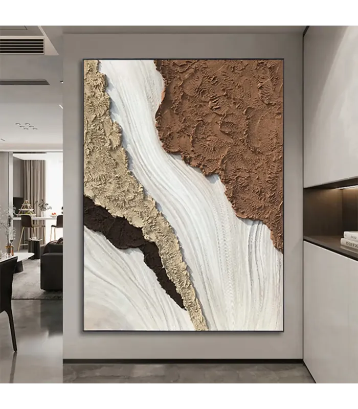 Earthy Textured Minimalist Canvas Art