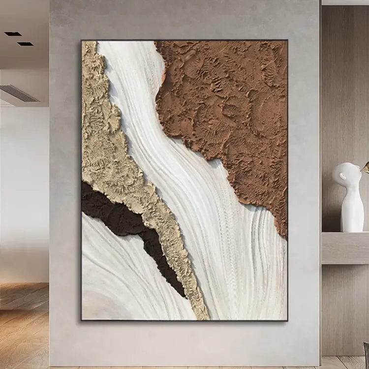 Earthy Textured Minimalist Canvas Art
