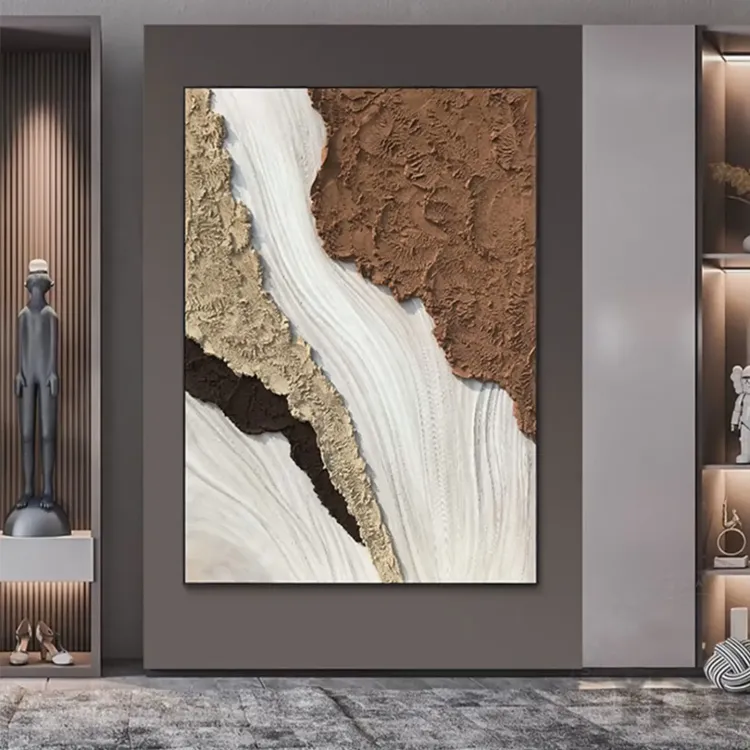 Earthy Textured Minimalist Canvas Art