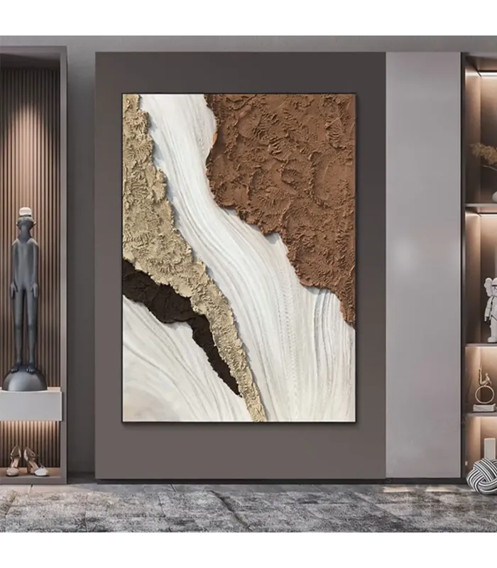 Earthy Textured Minimalist Canvas Art