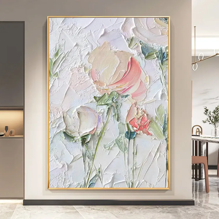 Abstract Floral Textured Luxury Wall Art