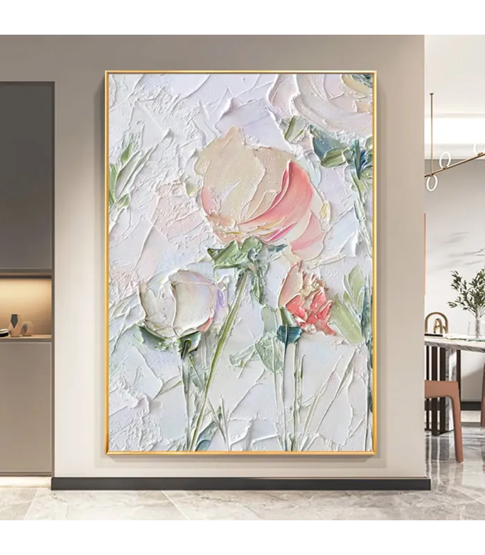 Abstract Floral Textured Luxury Wall Art
