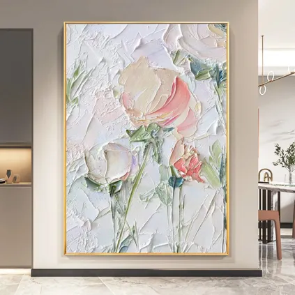 Abstract Floral Textured Luxury Wall Art