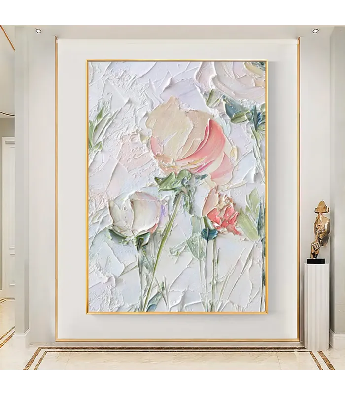 Abstract Floral Textured Luxury Wall Art