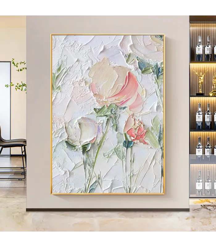 Abstract Floral Textured Luxury Wall Art