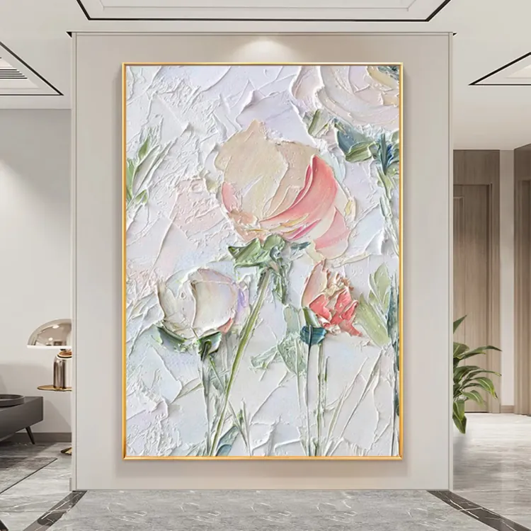 Abstract Floral Textured Luxury Wall Art