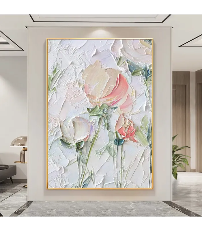 Abstract Floral Textured Luxury Wall Art