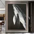 Abstract Black White Whale Painting
