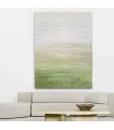 Neutral Horizon Textured Canvas Painting