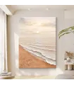 Abstract Sunrise Beach Textured Painting