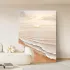 Abstract Sunrise Beach Textured Painting