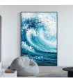 Large Wabi Sabi Ocean Canvas Painting