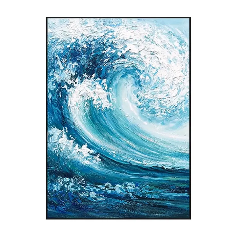 Large Wabi Sabi Ocean Canvas Painting