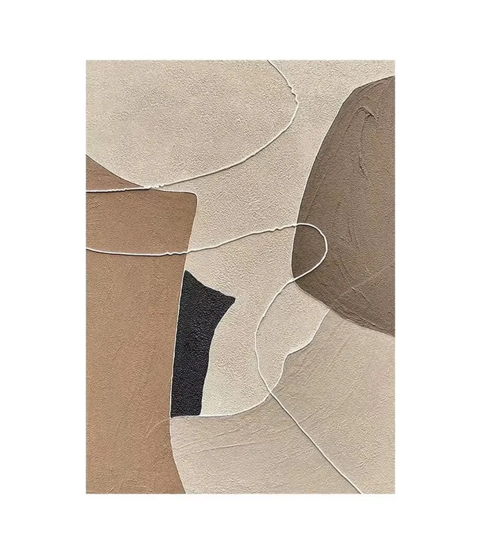 Neutral Geometric Canvas Painting Wall Art