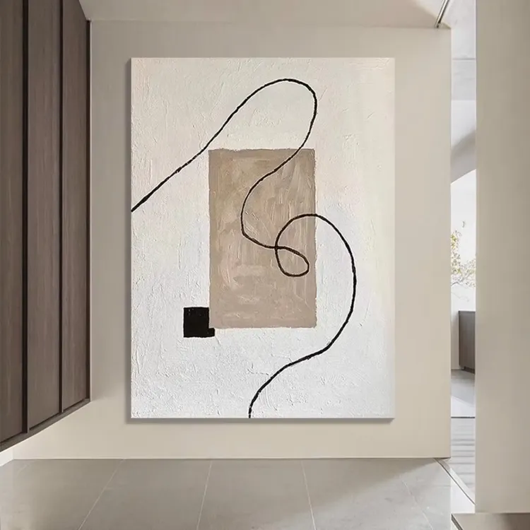 Abstract Textured Minimalist Line Art