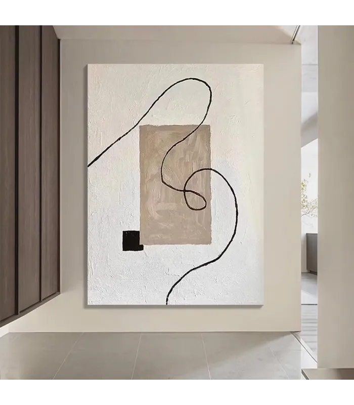 Abstract Textured Minimalist Line Art