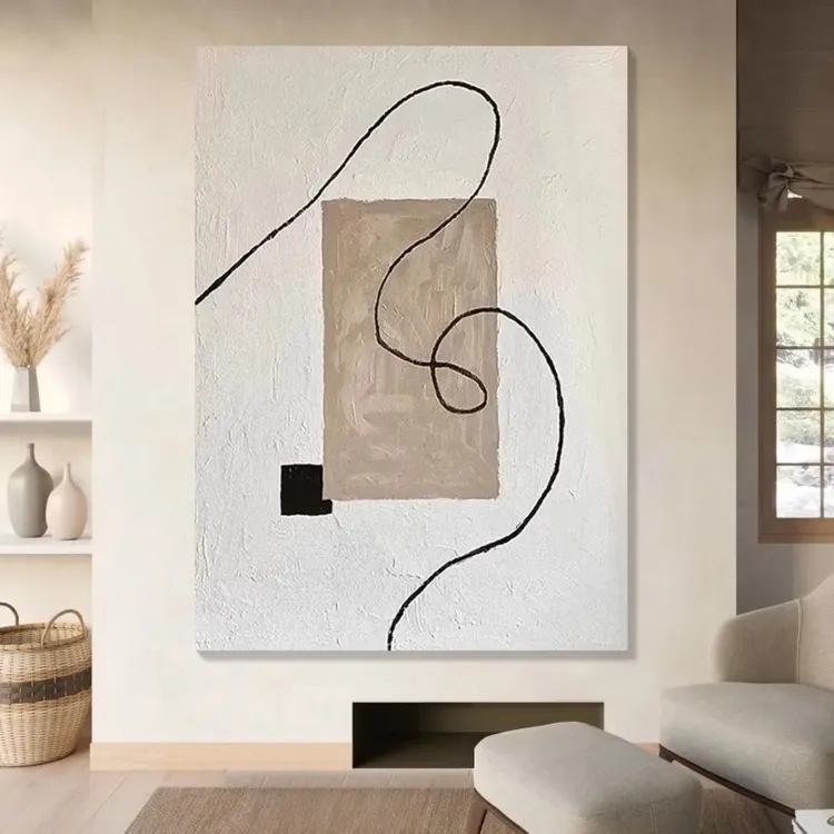 Abstract Textured Minimalist Line Art