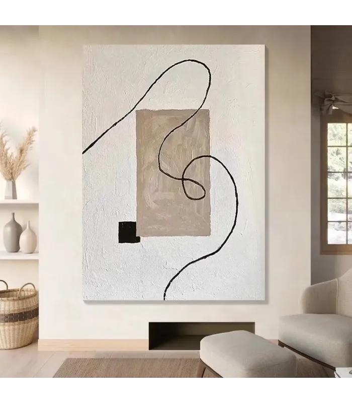 Abstract Textured Minimalist Line Art