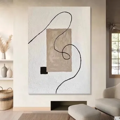 Abstract Textured Minimalist Line Art