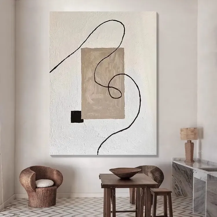 Abstract Textured Minimalist Line Art