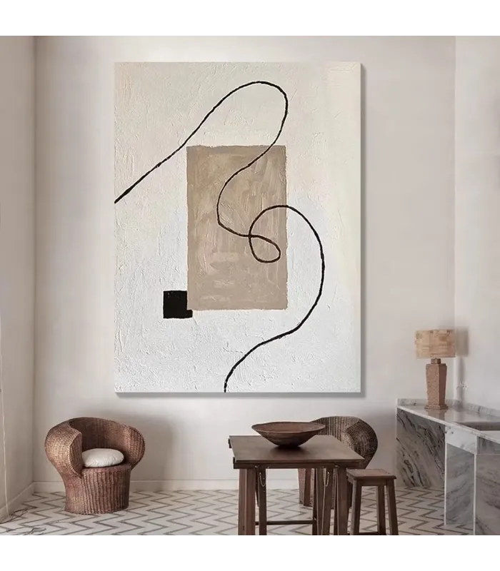 Abstract Textured Minimalist Line Art