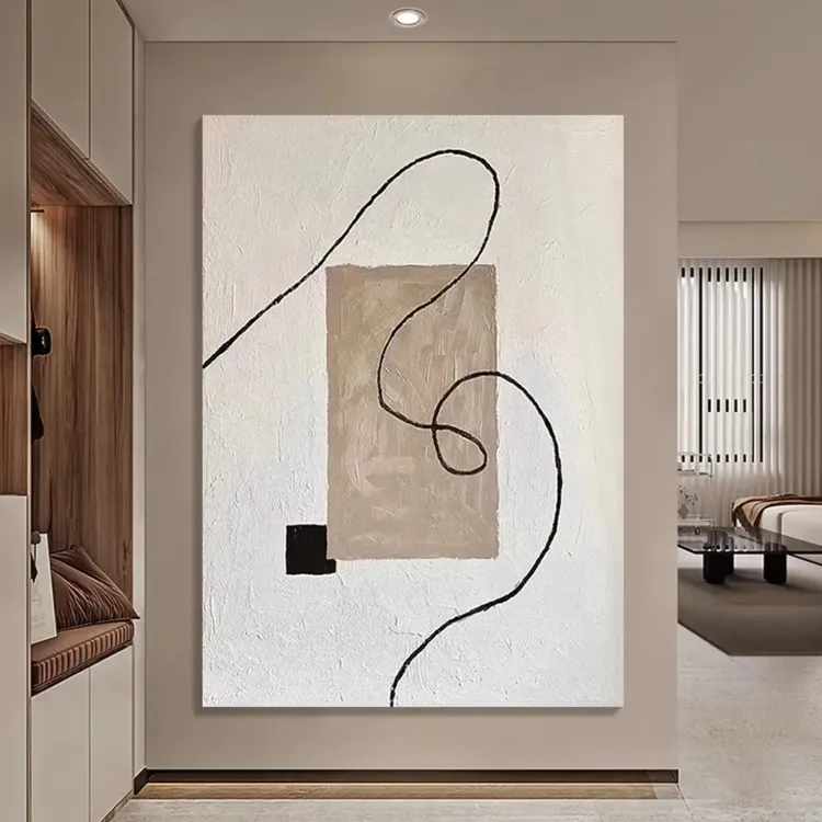 Abstract Textured Minimalist Line Art