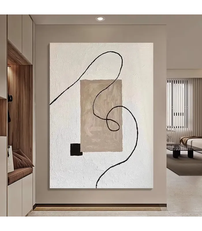 Abstract Textured Minimalist Line Art