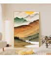 Golden Valley Textured Landscape Painting