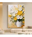 Hand-Painted Floral 3D Textured Oil Painting