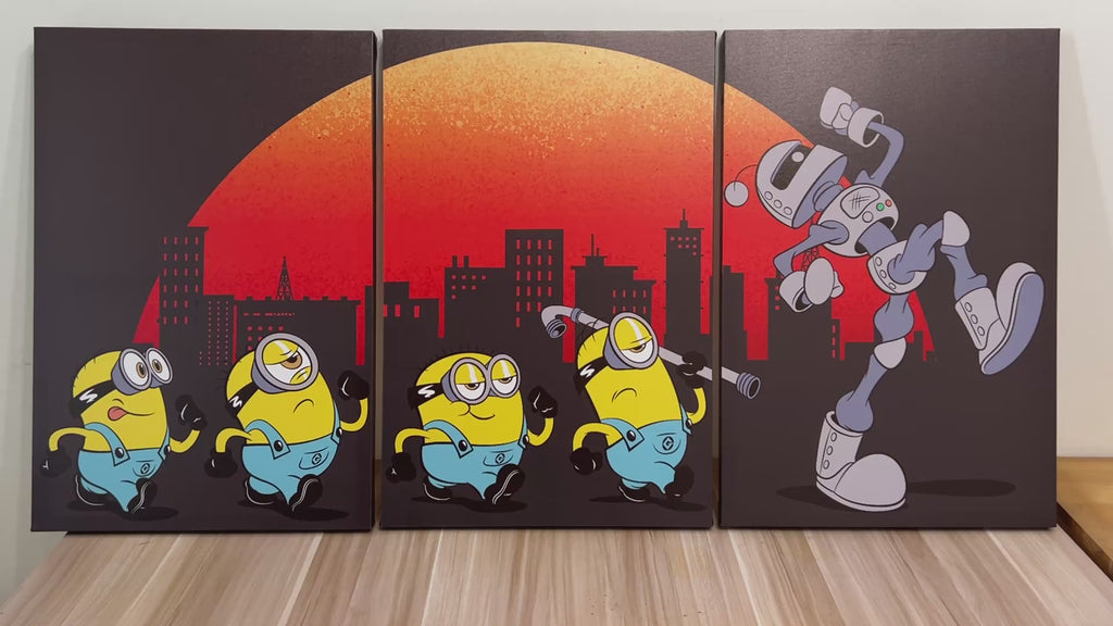 Minions & Monsters Canvas Wall Art Set
